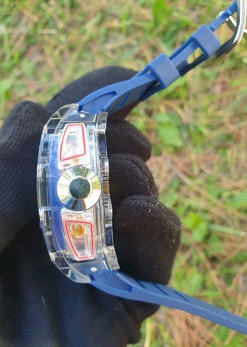 Beden Richard Mille Şeffaf Kasa Mavi Erkek Saat