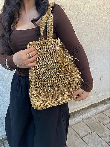  Beden Altın Rengi Plaj Çantası Pinterest