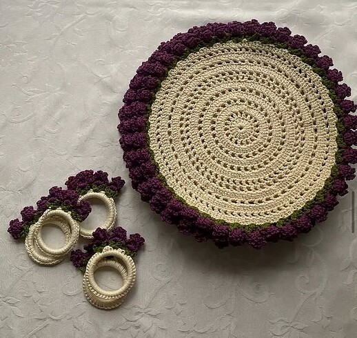 Çiçekli Pinterest Supla Takımı