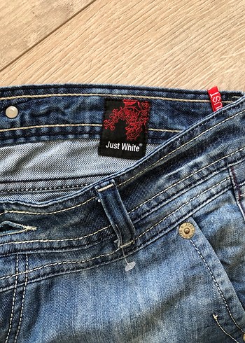 31 Beden Just White Kadın Bol Kesim Jean