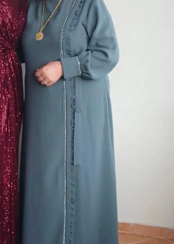 Nakışlı Uzun tesettür Elbise