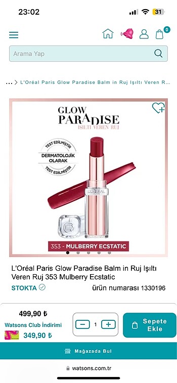 Loreal Glow Paradise 353 Mulberry