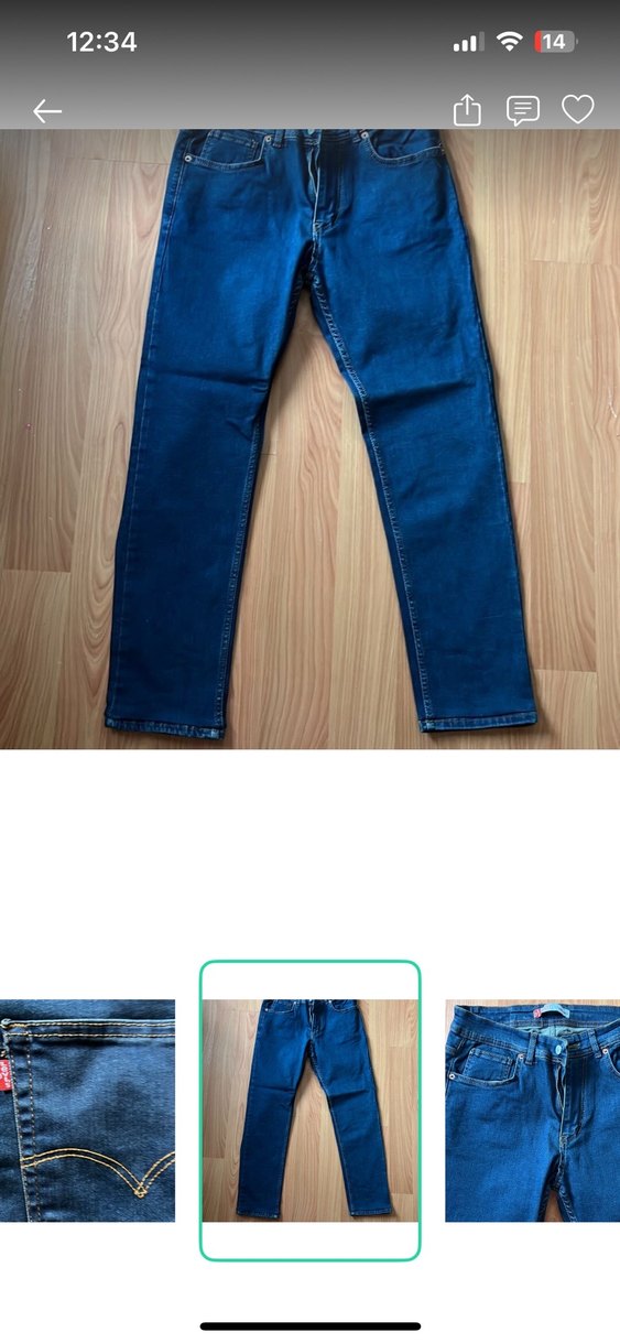Levis Mavi Denim Jean — görsel 3/5