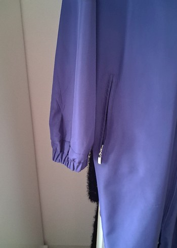 Mor, Yüksek Yaka, Salaş Hamile Kabanı - Görsel 2