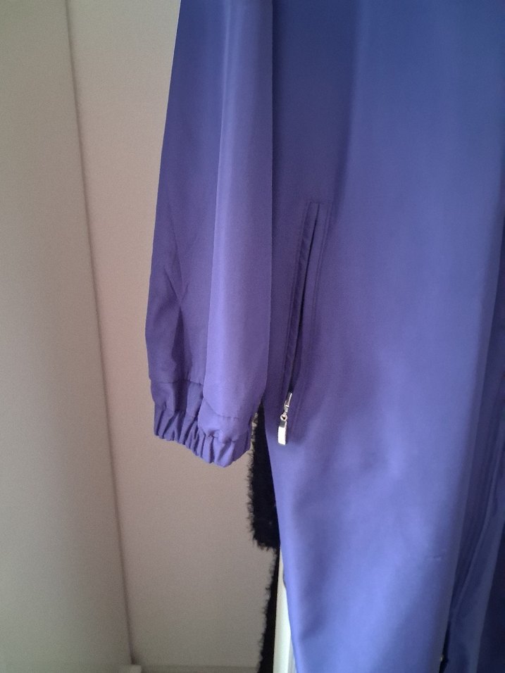 Mor, Yüksek Yaka, Salaş Hamile Kabanı - Görsel 2