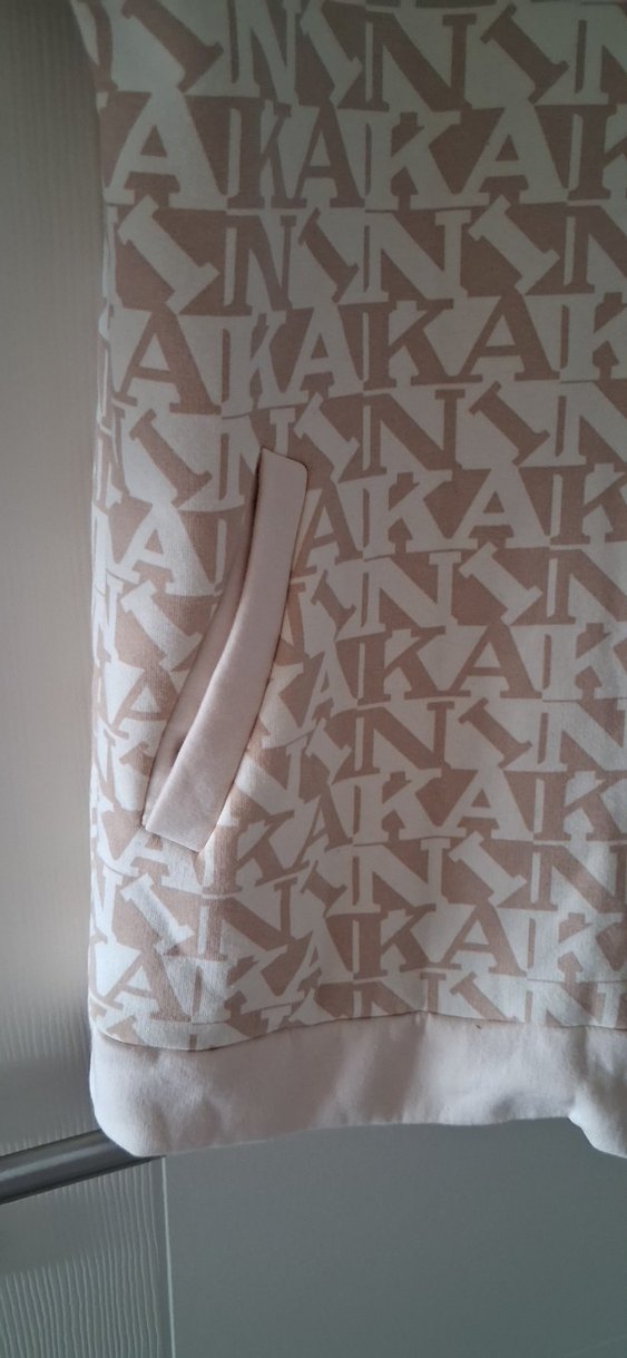 Bej Baskılı Midi Hamile Ceket - Görsel 3