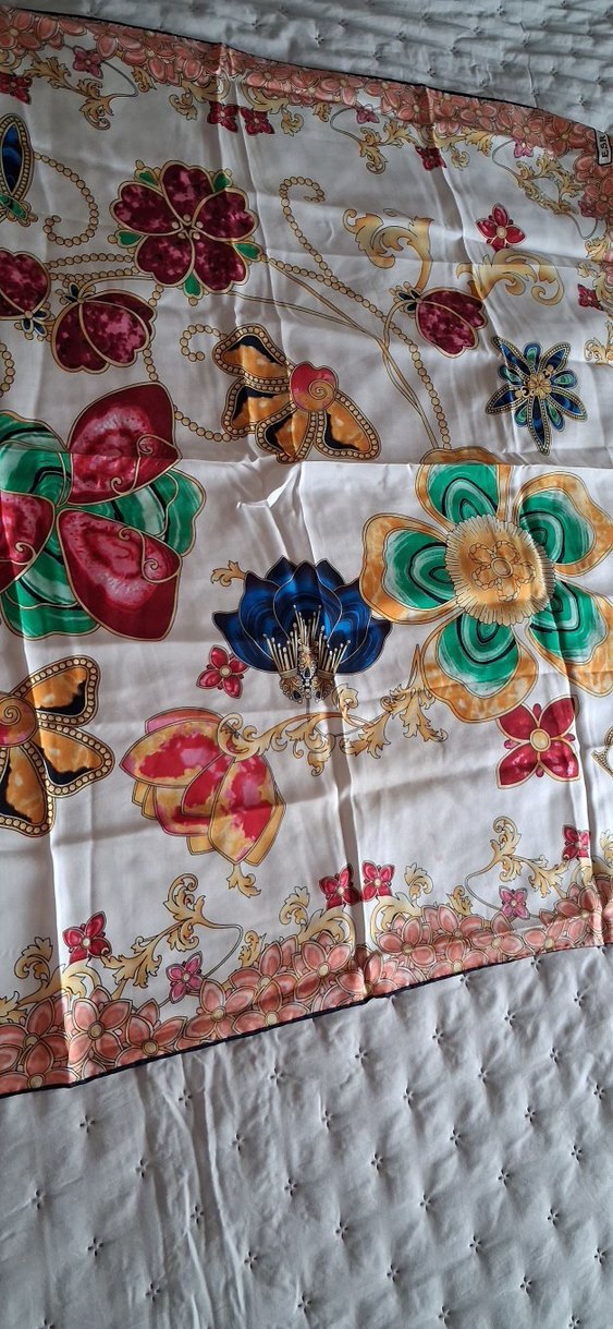 İpek Dokulu Çok Renkli Bohem Kadın Fuları - Görsel 2