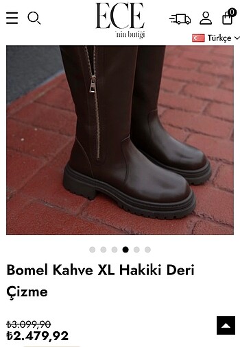 38 Beden KAHVERENGİ DERİ ÇİZME