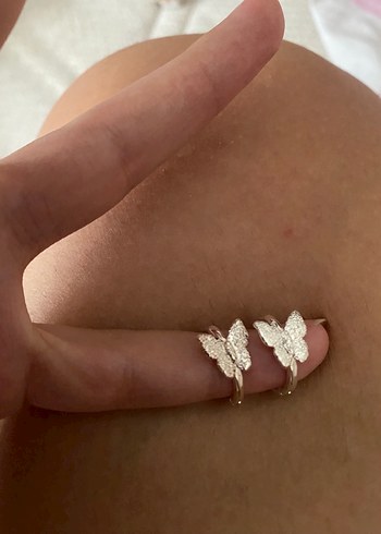 Kelebek Küpe 925 ayar gümüş