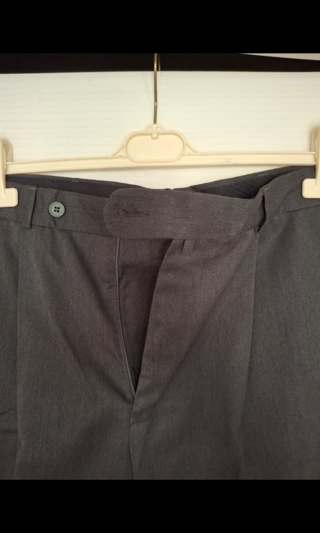 Gri Kemerli Erkek Ofis Pantolonu - Görsel 2