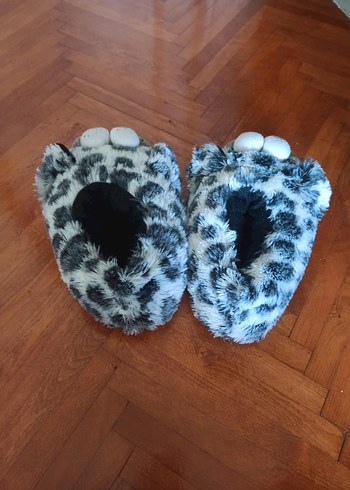 Leopar Desenli Kız  Sıcak Terlik - Görsel 2