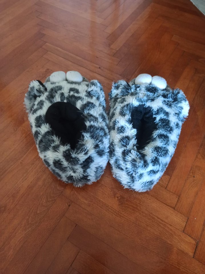 Leopar Desenli Kız  Sıcak Terlik - Görsel 2