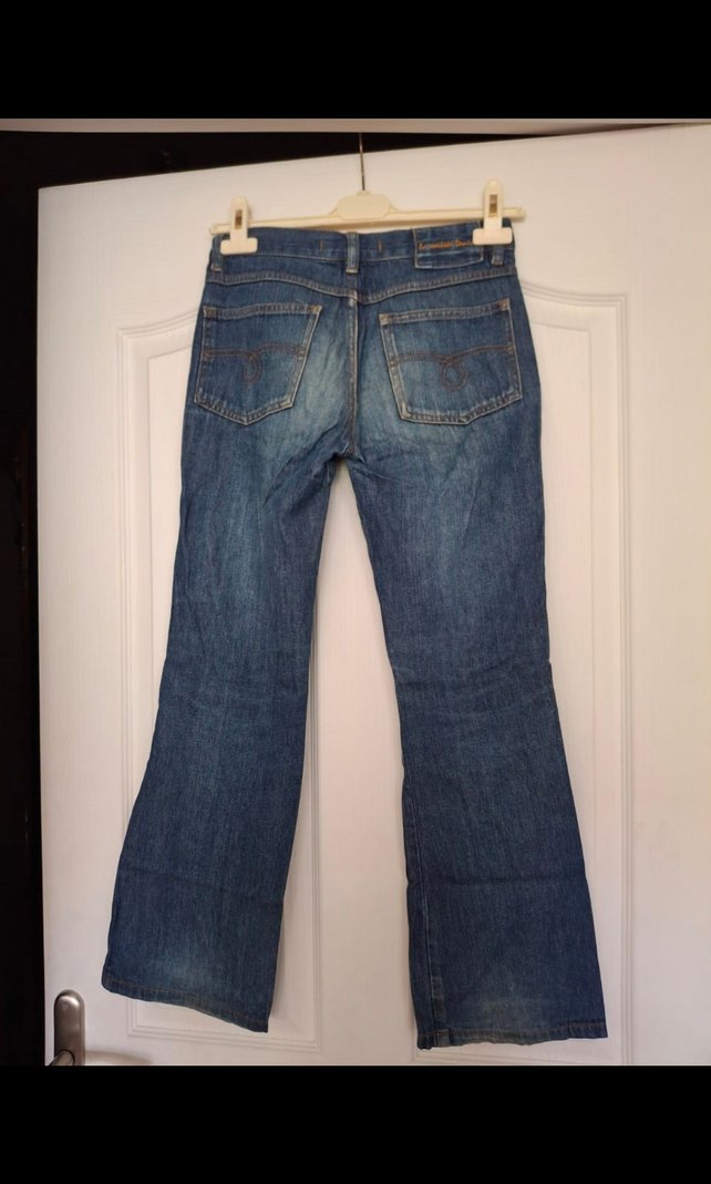 Kadın Mavi Denim Normal Kesim Kot Pantolon - Görsel 3