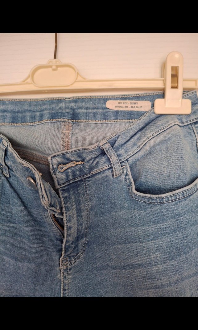 Mavi Midi Boy Regular Fit Kadın Denim Jean - Görsel 3