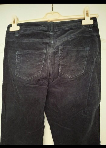 Kızlar için Lacivert Fermuarlı Kot Pantolon - Görsel 4