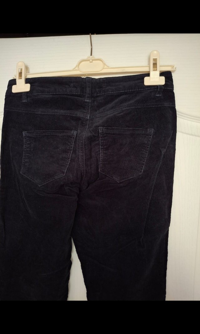 Kızlar için Lacivert Fermuarlı Kot Pantolon - Görsel 5