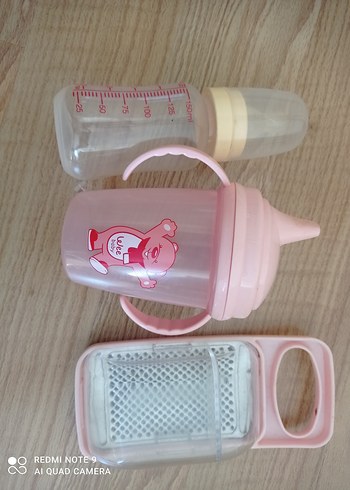 Pembe Bebek Suluk rende ve biberon - Görsel 2