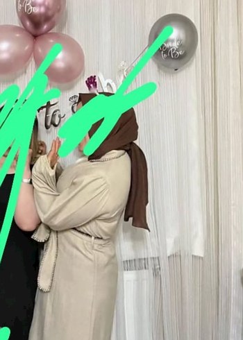 44 Beden Nakışlı Kemerli Bej Uzun Elbise
