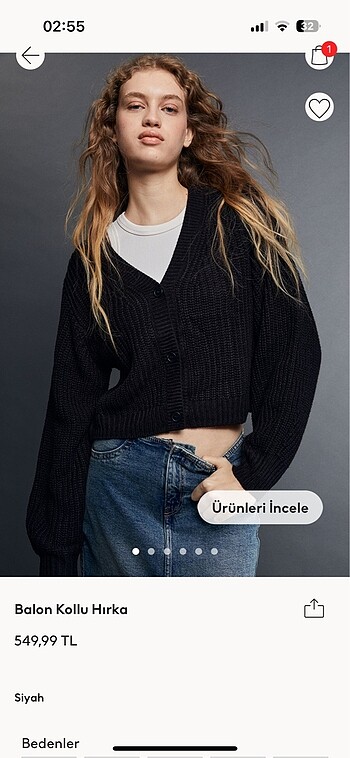 h&m siyah triko hırka