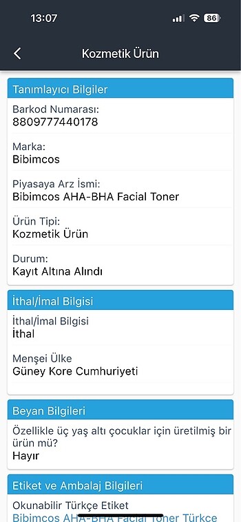 Beden Renk bibimcos aha bha tonik korendy