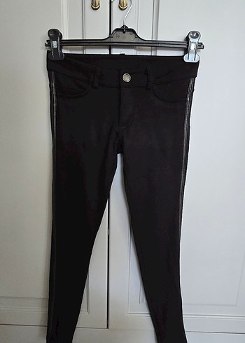 s Beden siyah Renk Siyah Fermuarlı Kadın Skinny Pantolon