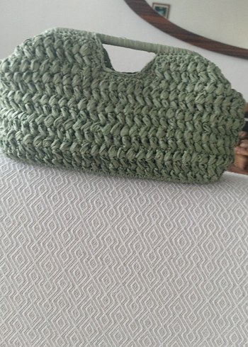 kağıt ip Yeşil Çanta - Görsel 4