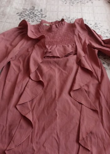 fırfırlı tunik bordo - Görsel 2