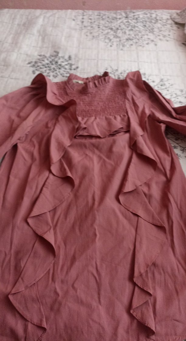 fırfırlı tunik bordo - Görsel 2