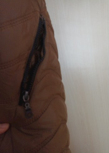 Kahverengi Uzun Fermuarlı Kadın Yelek - Görsel 4