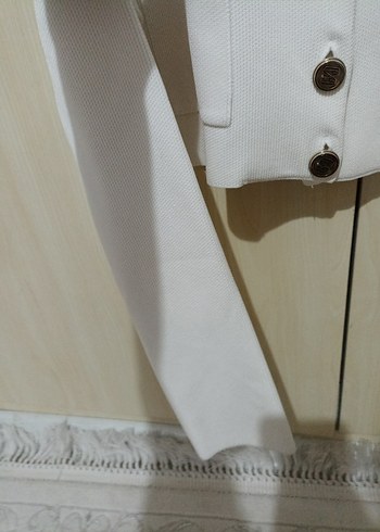 Network kısa Düğmeli Beyaz Mini Ceket - Görsel 5