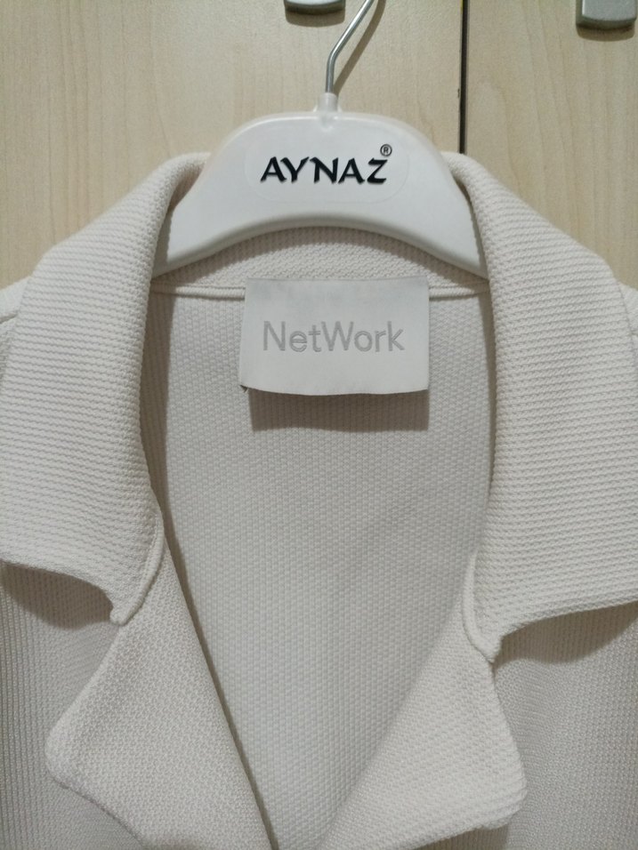 Network kısa Düğmeli Beyaz Mini Ceket - Görsel 2