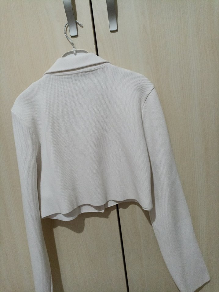 Network kısa Düğmeli Beyaz Mini Ceket - Görsel 4