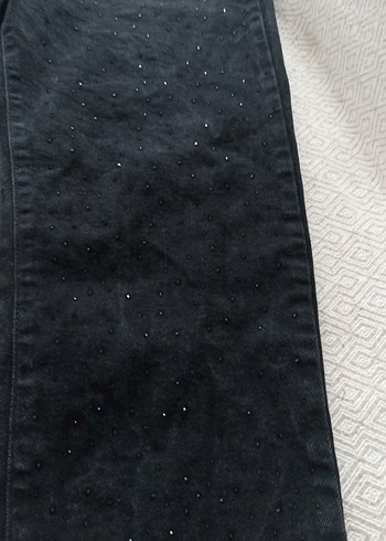 Siyah Payetli pullu uzun Boy Salaş Kadın Jean - Görsel 7