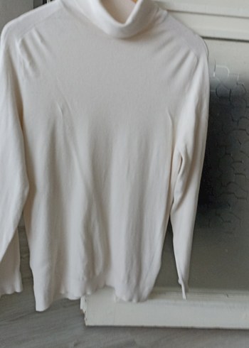 Network kırık Beyaz Klasik Boğazlı erkek triko Kazak - Görsel 6