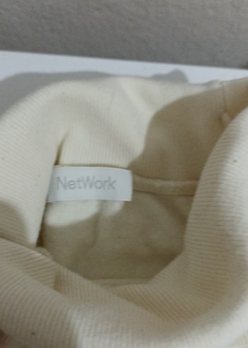 Network kırık Beyaz Klasik Boğazlı erkek triko Kazak - Görsel 4