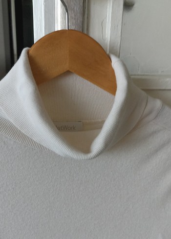 Network kırık Beyaz Klasik Boğazlı erkek triko Kazak - Görsel 2