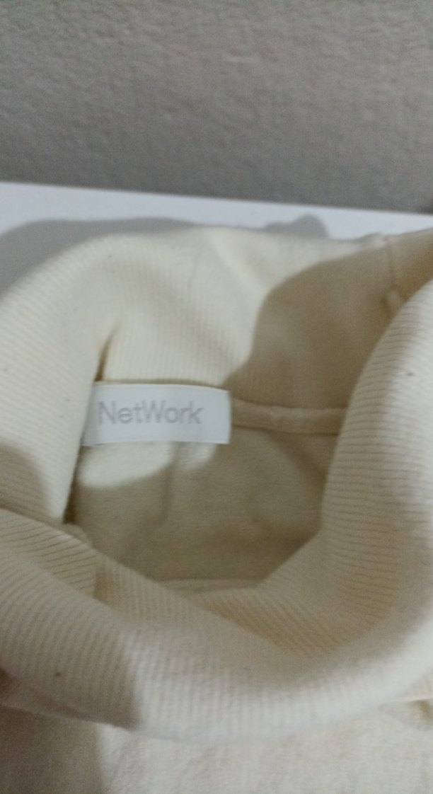 Network kırık Beyaz Klasik Boğazlı erkek triko Kazak - Görsel 4