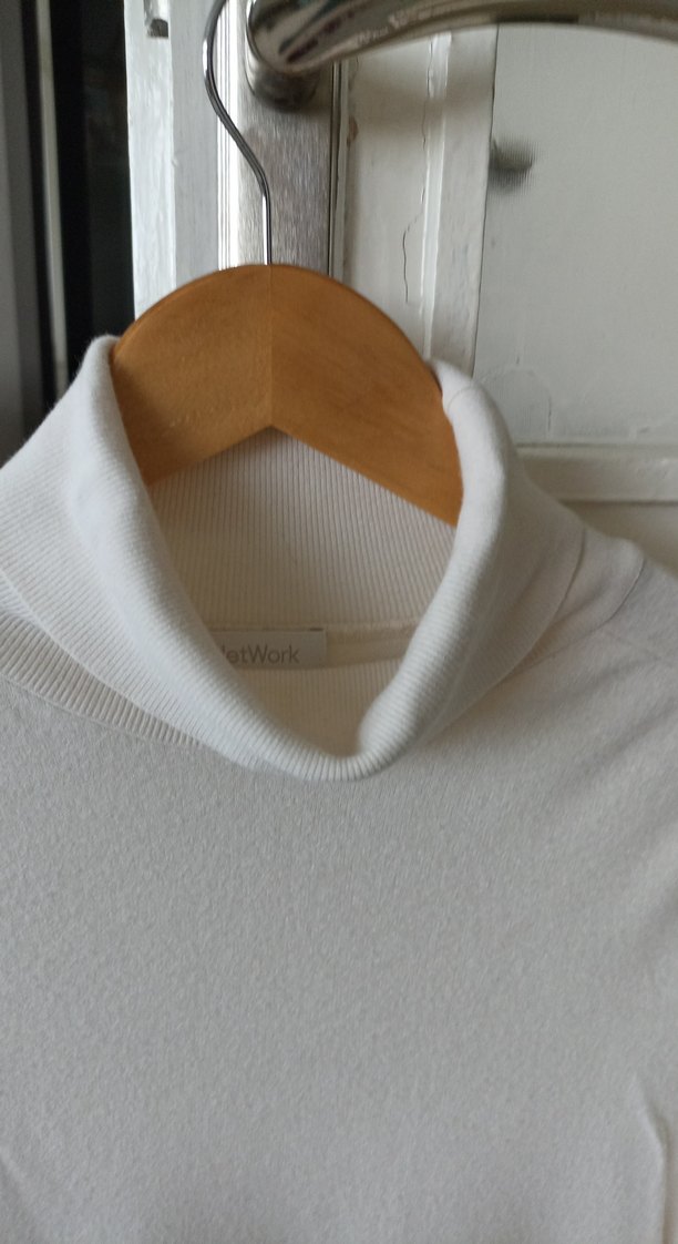 Network kırık Beyaz Klasik Boğazlı erkek triko Kazak - Görsel 2