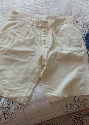 Erkek sarı Pamuklu Mini Şort