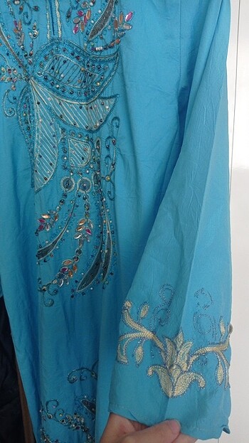 l Beden İşlemeli elbise abaya Arap elbisesi umre