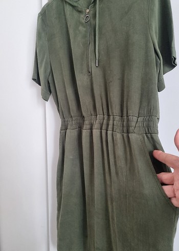 42 Beden haki Renk kapsonlu elbise