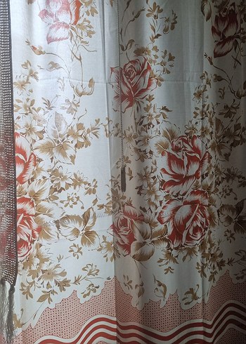 Bej Çiçek Desenli Perde - Görsel 2