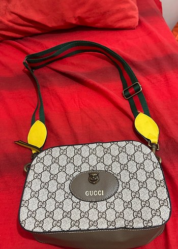 Kemer Tokalı Kadın Gri Gucci Çanta