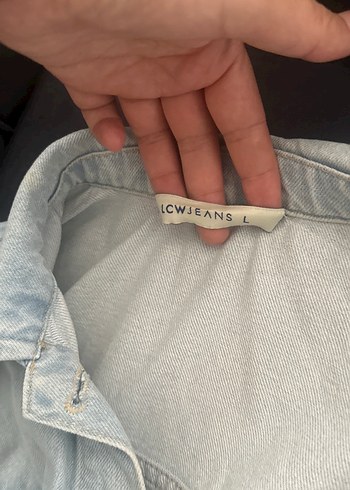 Gri Düğmeli Kadın Denim Ceket