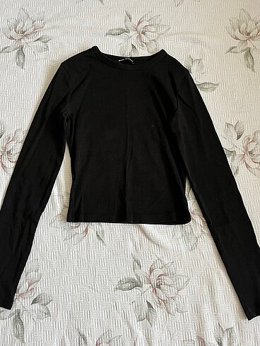 bershka uzun kol crop