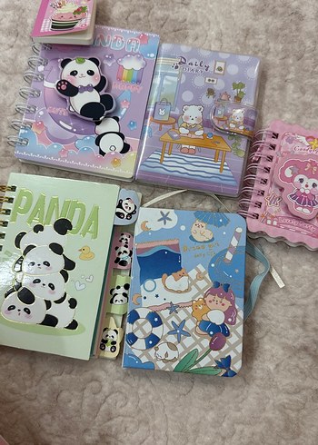 Pastel Renkli Sevimli Defter Seti