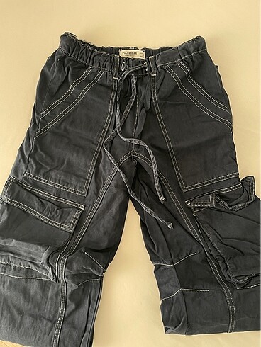 xs Beden lacivert Renk Pull And Bear Kargo Pantolon