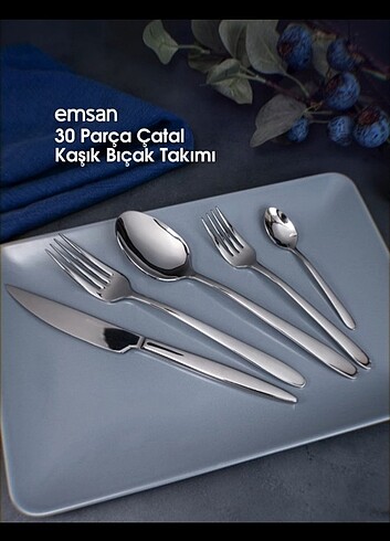 Beden EMSAN 30 PARÇA ÇATAL BIÇAK KAŞIK TAKIMI
