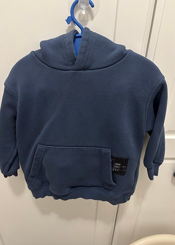 Zara Kapüşonlu Erkek Çocuk Lacivert Sweatshirt - Görsel 2