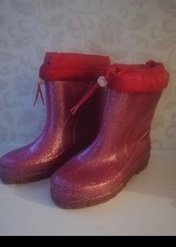 Parlak Pembe Kız Çocuk Yağmur Çizmesi - Görsel 3